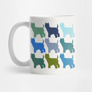 Westie Dogs in Rainbow Colors Mug